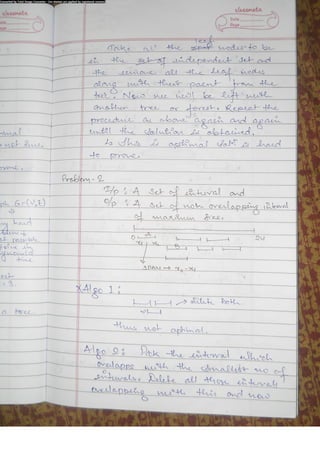 Algorithm Analysis and Design Class Notes