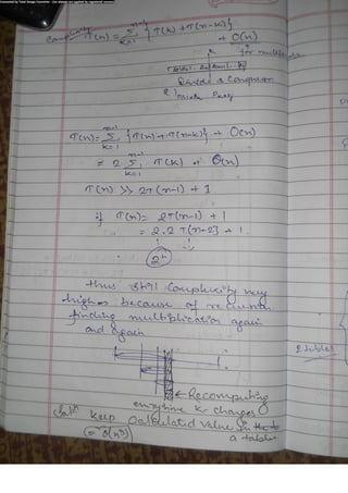 Algorithm Analysis and Design Class Notes