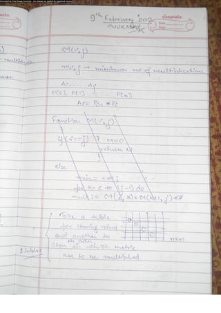 Algorithm Analysis and Design Class Notes