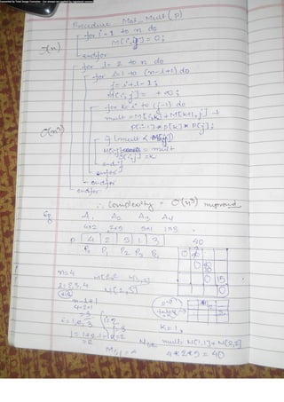 Algorithm Analysis and Design Class Notes