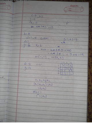 Algorithm Analysis and Design Class Notes
