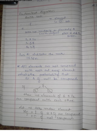 Algorithm Analysis and Design Class Notes