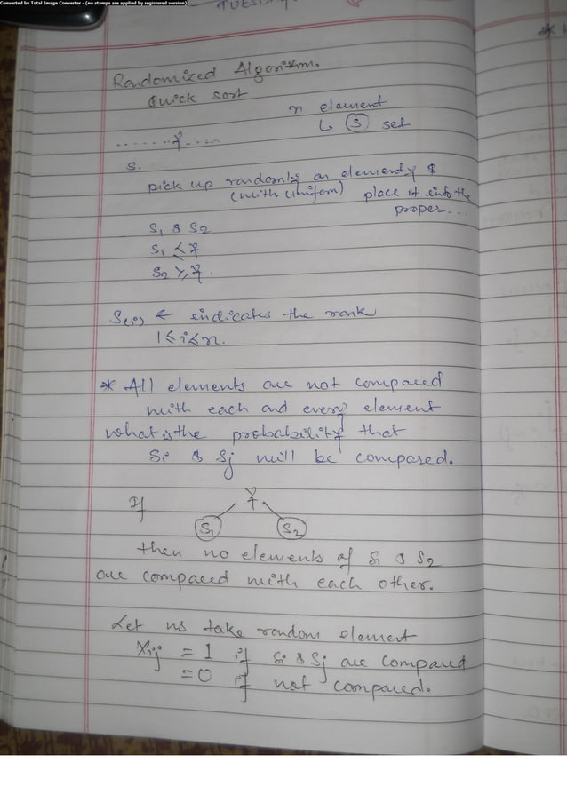 Algorithm Analysis and Design Class Notes | PDF