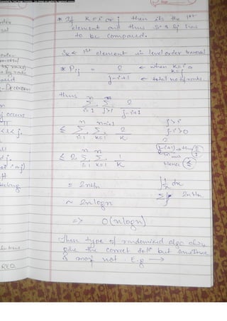 Algorithm Analysis and Design Class Notes