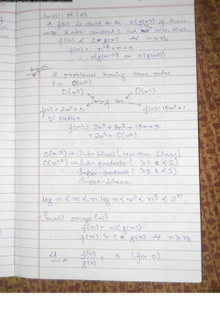 Algorithm Analysis and Design Class Notes