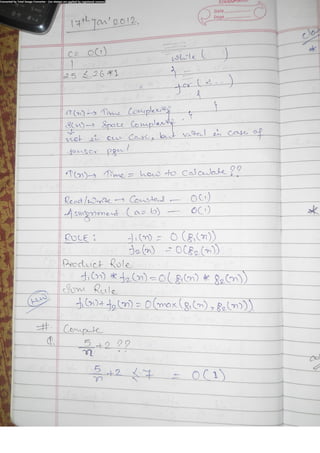 Algorithm Analysis and Design Class Notes