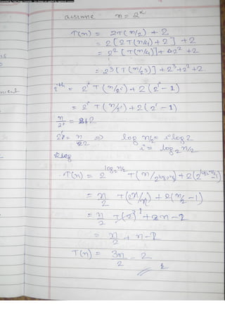 Algorithm Analysis and Design Class Notes