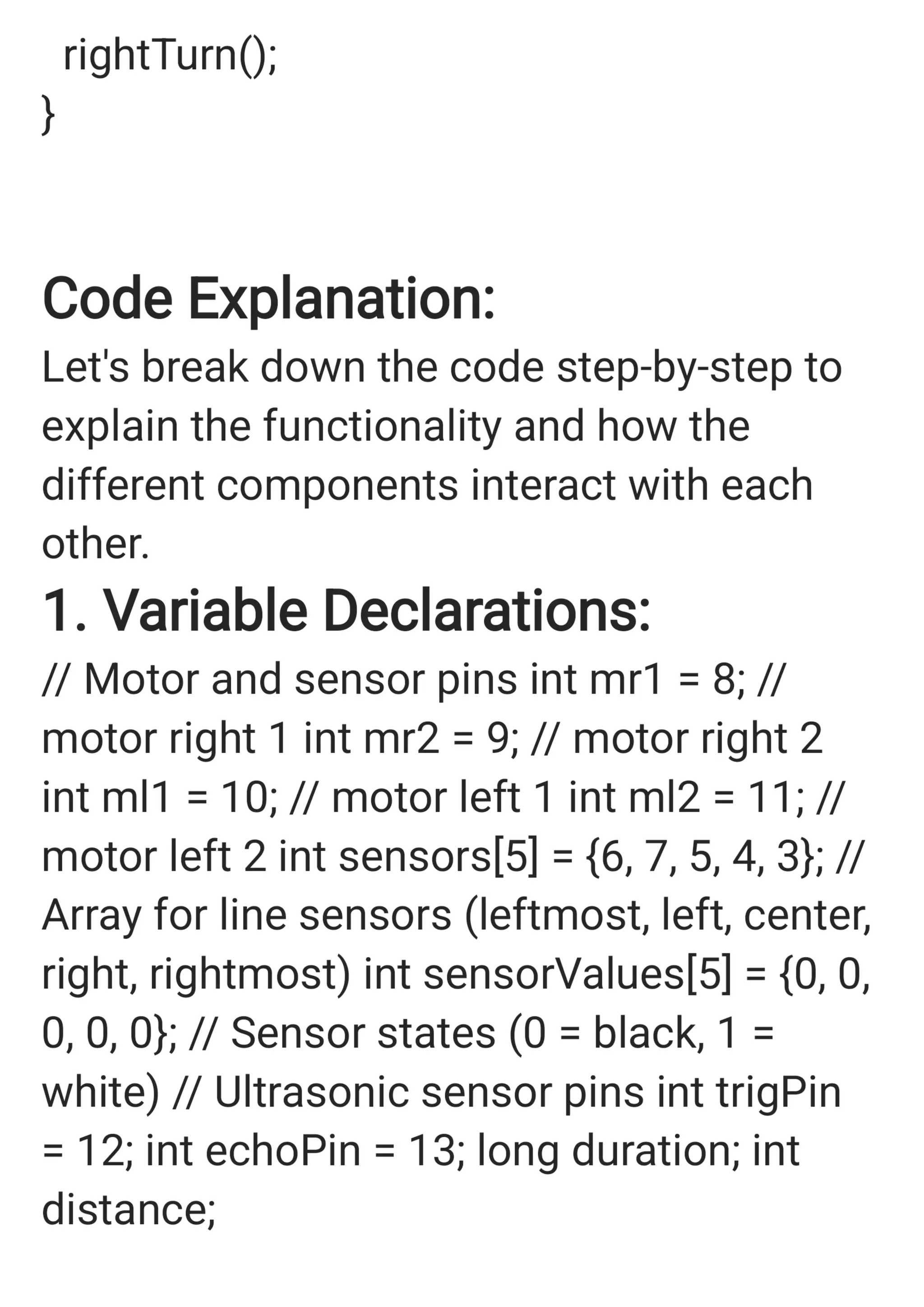 Line following robot program Arduino Uno | PDF
