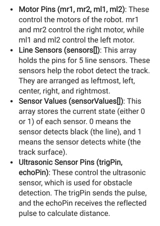 Line following robot program Arduino Uno