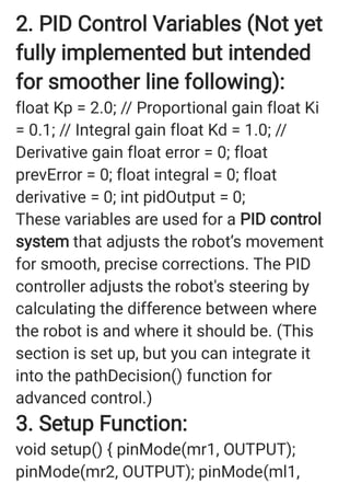 Line following robot program Arduino Uno