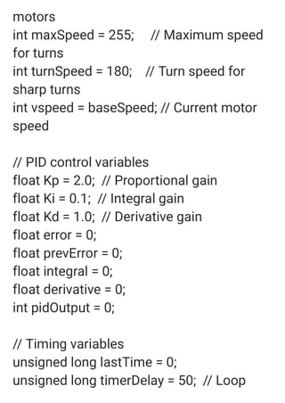 Line following robot program Arduino Uno