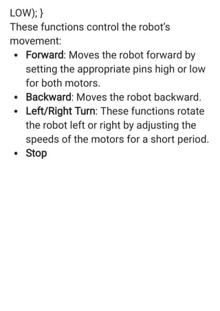 Line following robot program Arduino Uno
