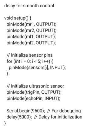 Line following robot program Arduino Uno