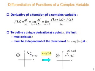 Notes 2 6382 Complex Differentiatiohshshn | PPTX