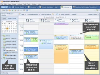 Presentation about Lotus Notes 8 functionality