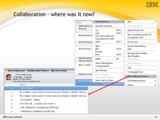 Presentation about Lotus Notes 8 functionality