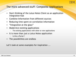Presentation about Lotus Notes 8 functionality
