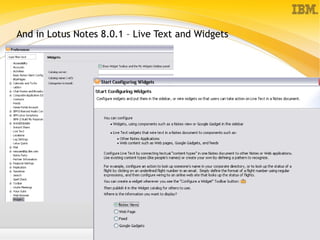 Presentation about Lotus Notes 8 functionality