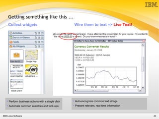 Presentation about Lotus Notes 8 functionality