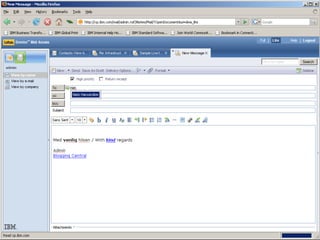 Presentation about Lotus Notes 8 functionality