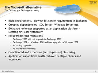 Presentation about Lotus Notes 8 functionality