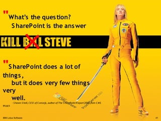 Presentation about Lotus Notes 8 functionality