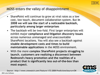 Presentation about Lotus Notes 8 functionality