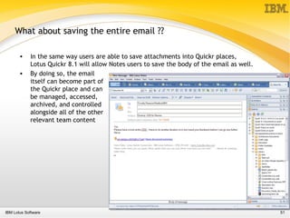 Presentation about Lotus Notes 8 functionality