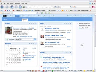 Presentation about Lotus Notes 8 functionality
