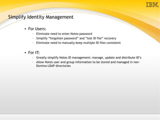 Presentation about Lotus Notes 8 functionality