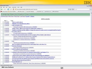 Presentation about Lotus Notes 8 functionality