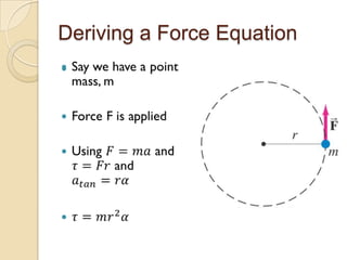 Deriving a Force Equation
