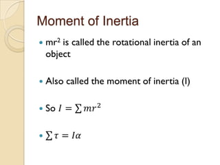 Moment of Inertia
