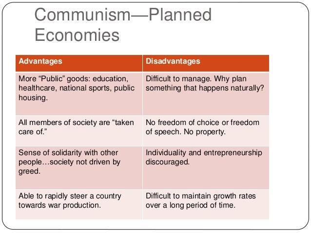 What are the advantages of Communism?