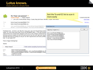 5
Sort the To and CC list to scan it
more easily
 