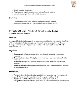Design of Experiments and Optimization Techniques | PDF
