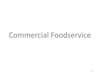 Commercial Foodservice
10
 