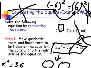 NOTES Con ompleting the Square with Steps.ppt