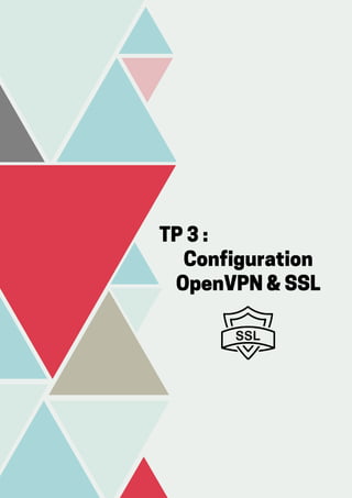 TP 3 :
Configuration
OpenVPN & SSL
 