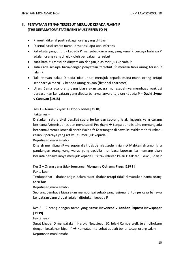 Undang Undang Tort Fitnah