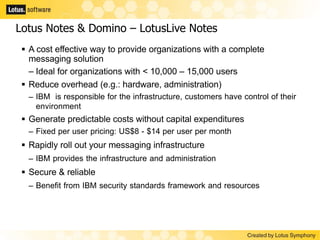 Notes Domino Symphony Strategy August 2009