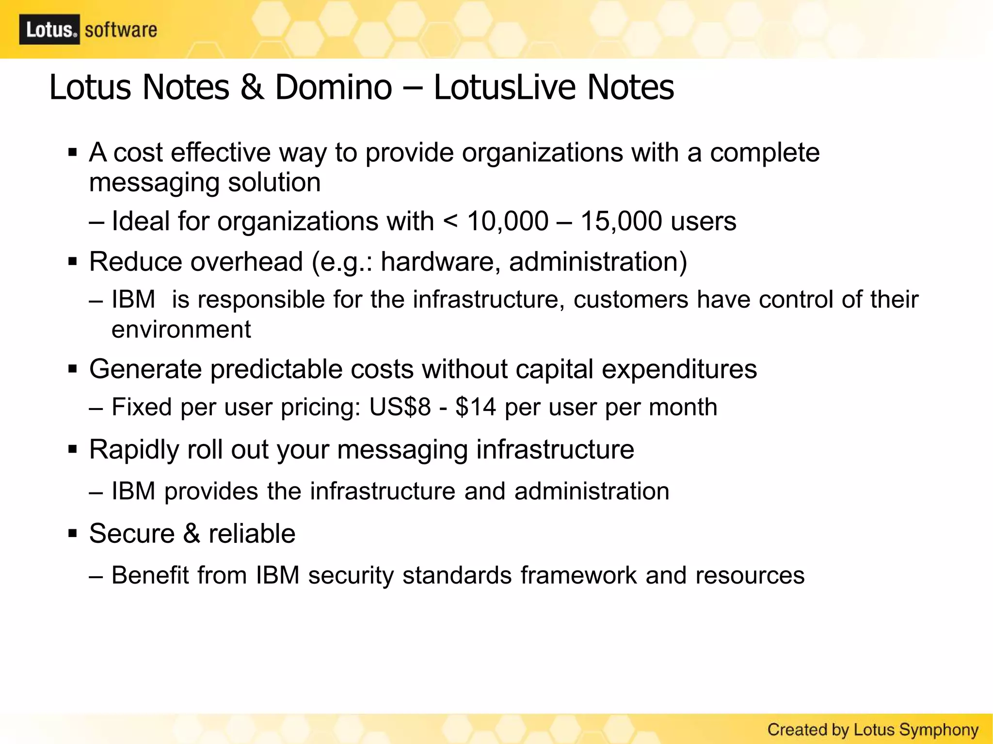 Notes Domino Symphony Strategy May2009