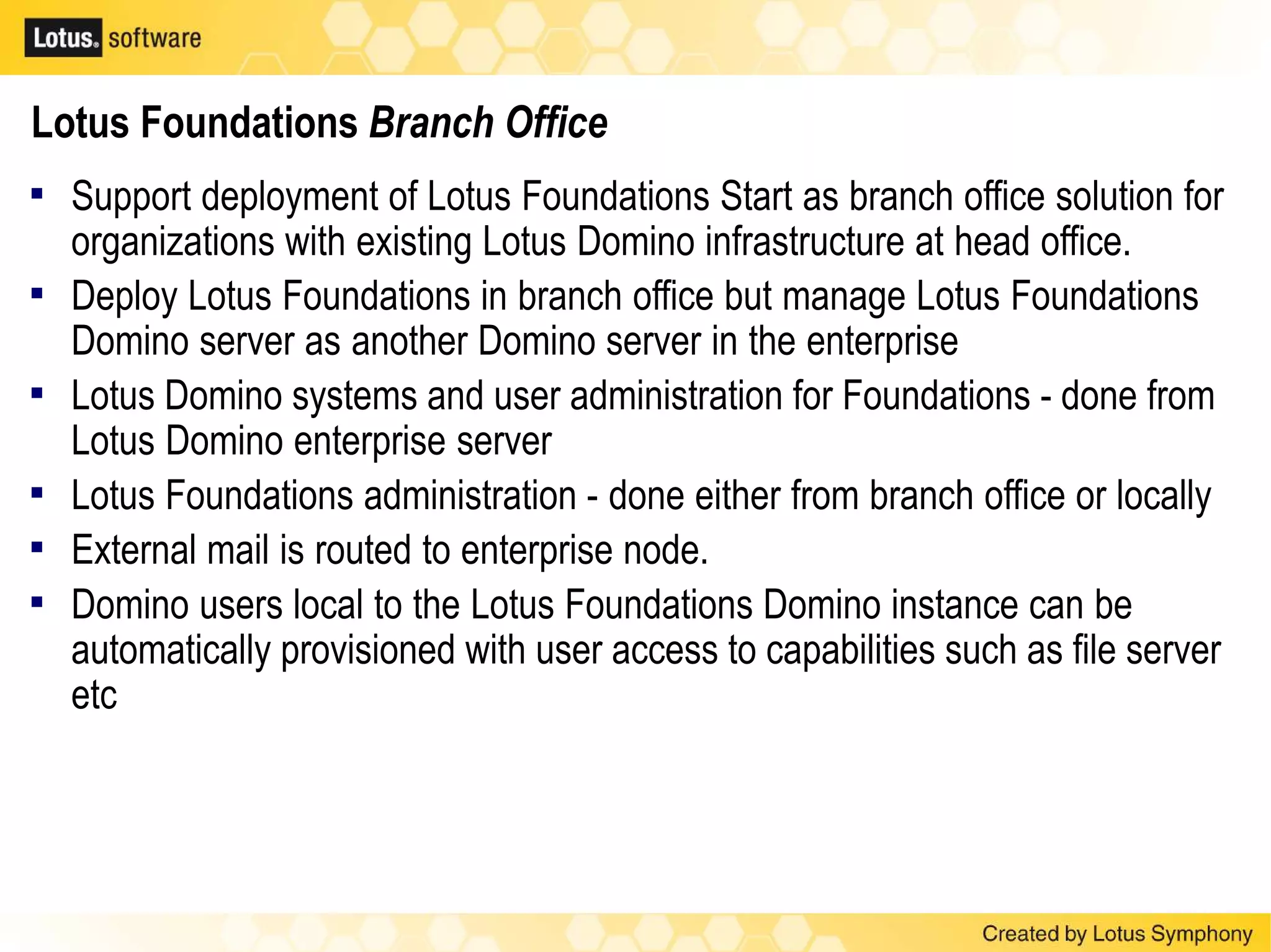 Notes Domino Symphony Strategy May2009