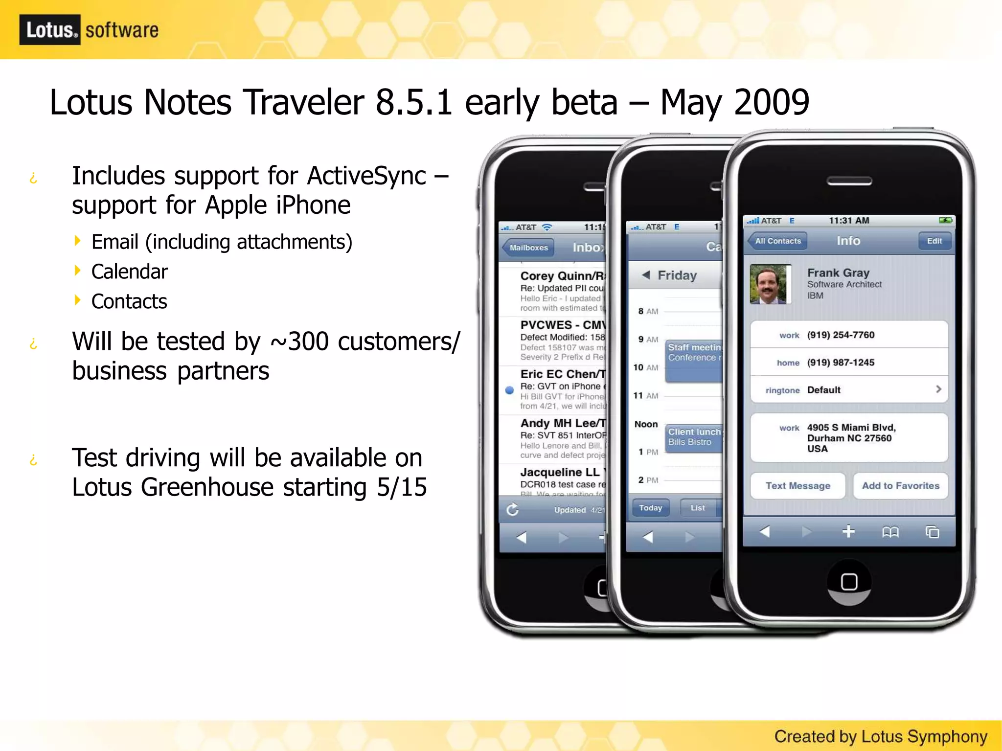 Notes Domino Symphony Strategy May2009
