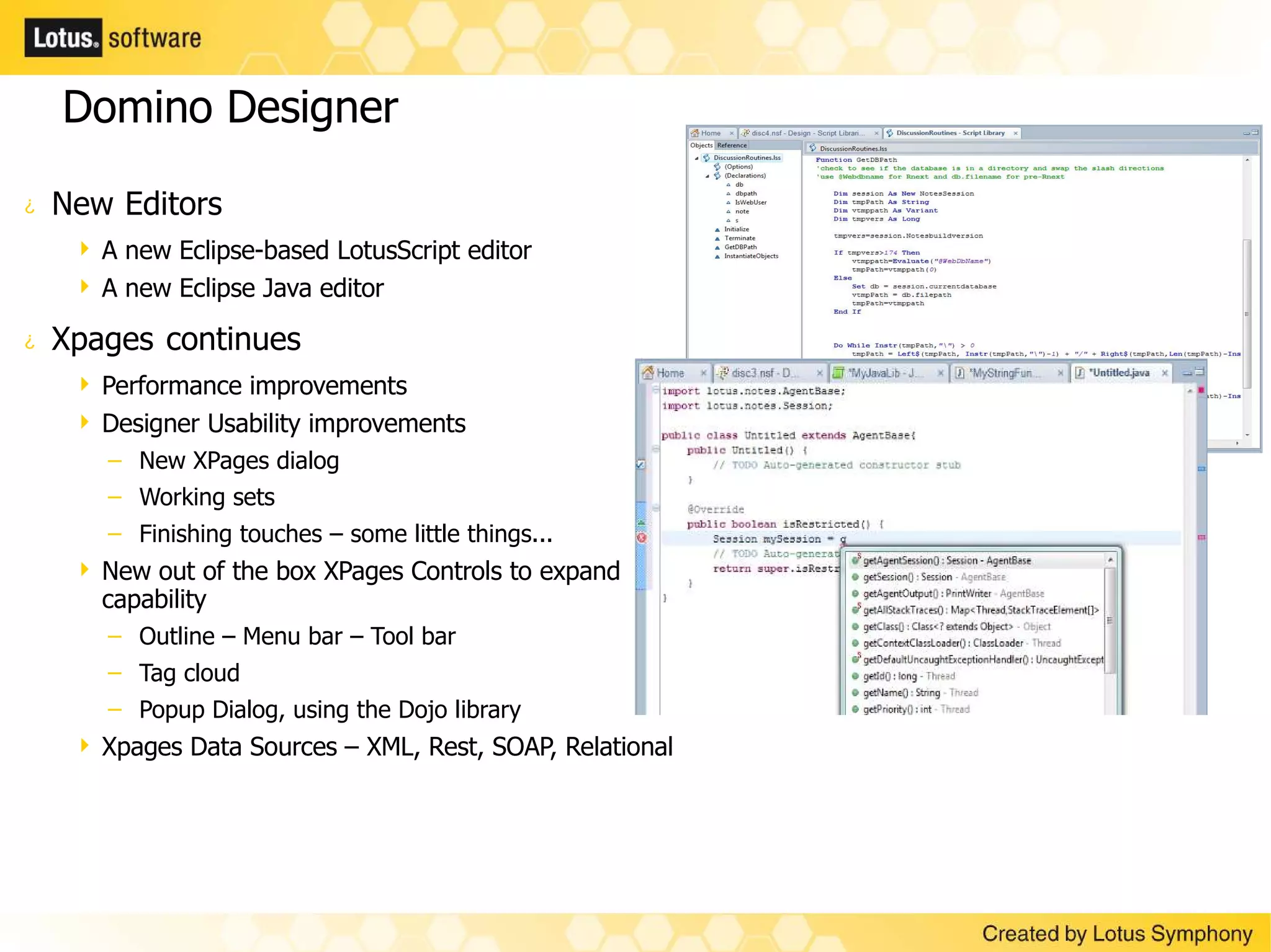 Notes Domino Symphony Strategy May2009
