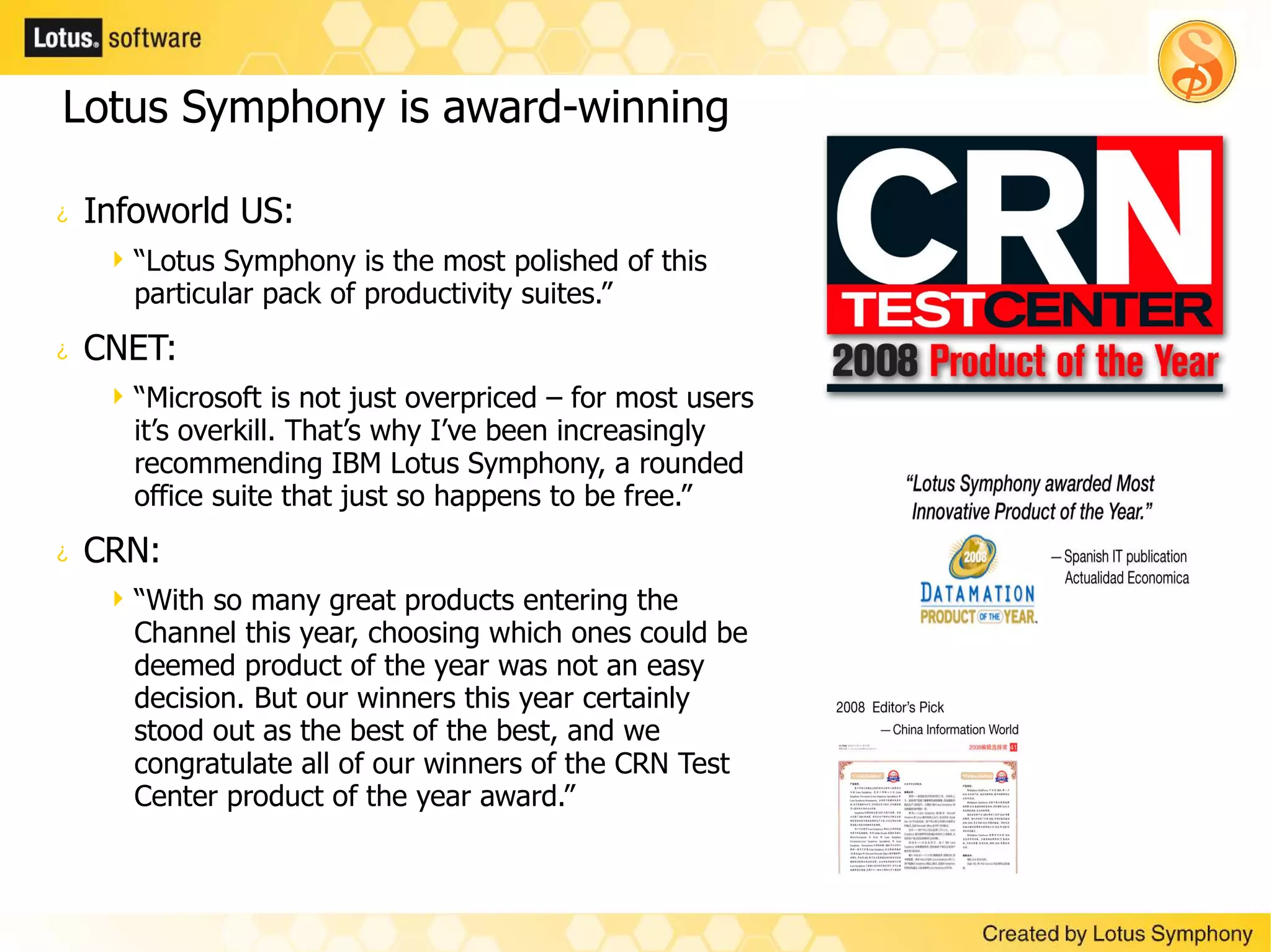 Notes Domino Symphony Strategy May2009