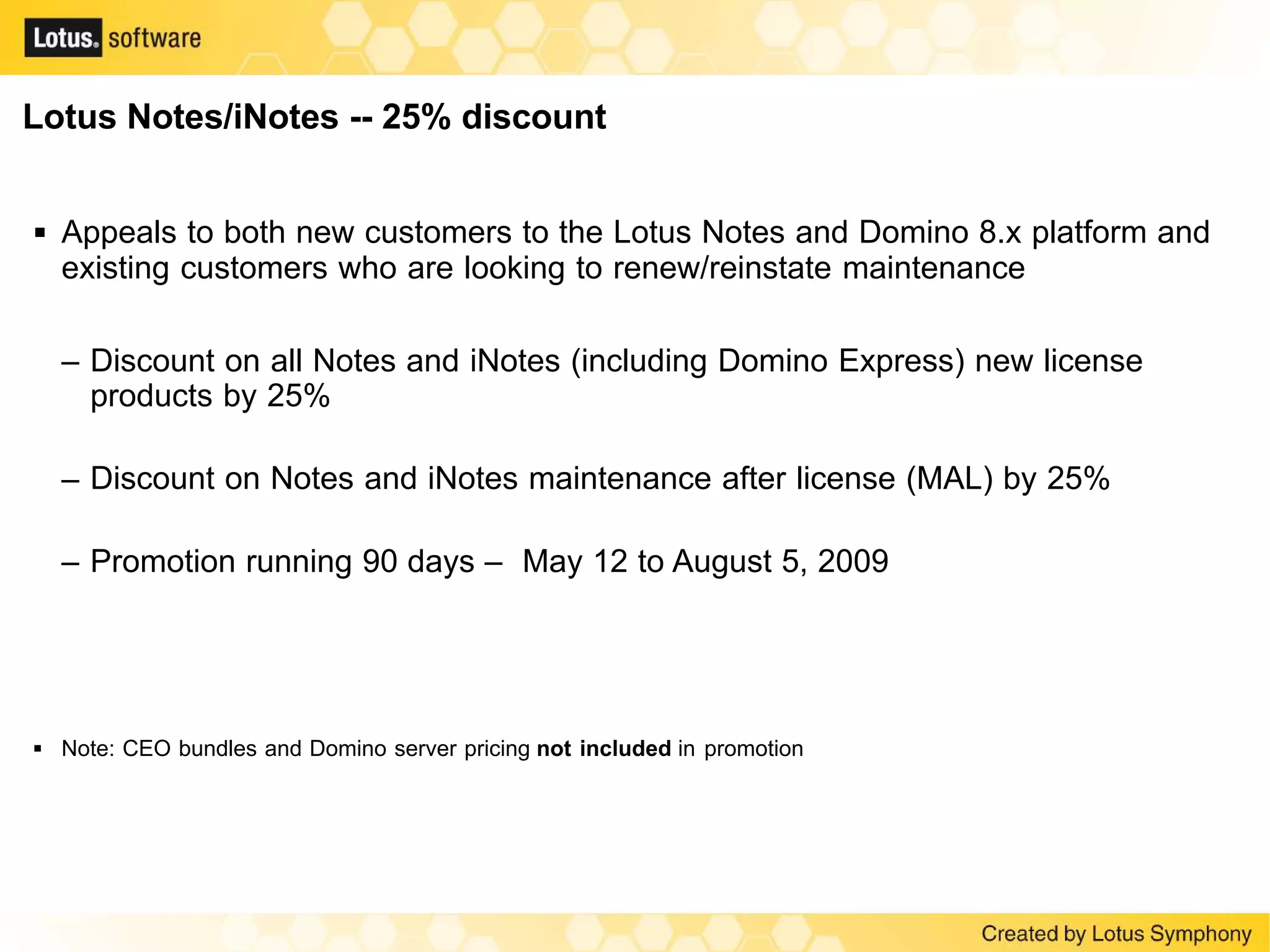 Notes Domino Symphony Strategy May2009