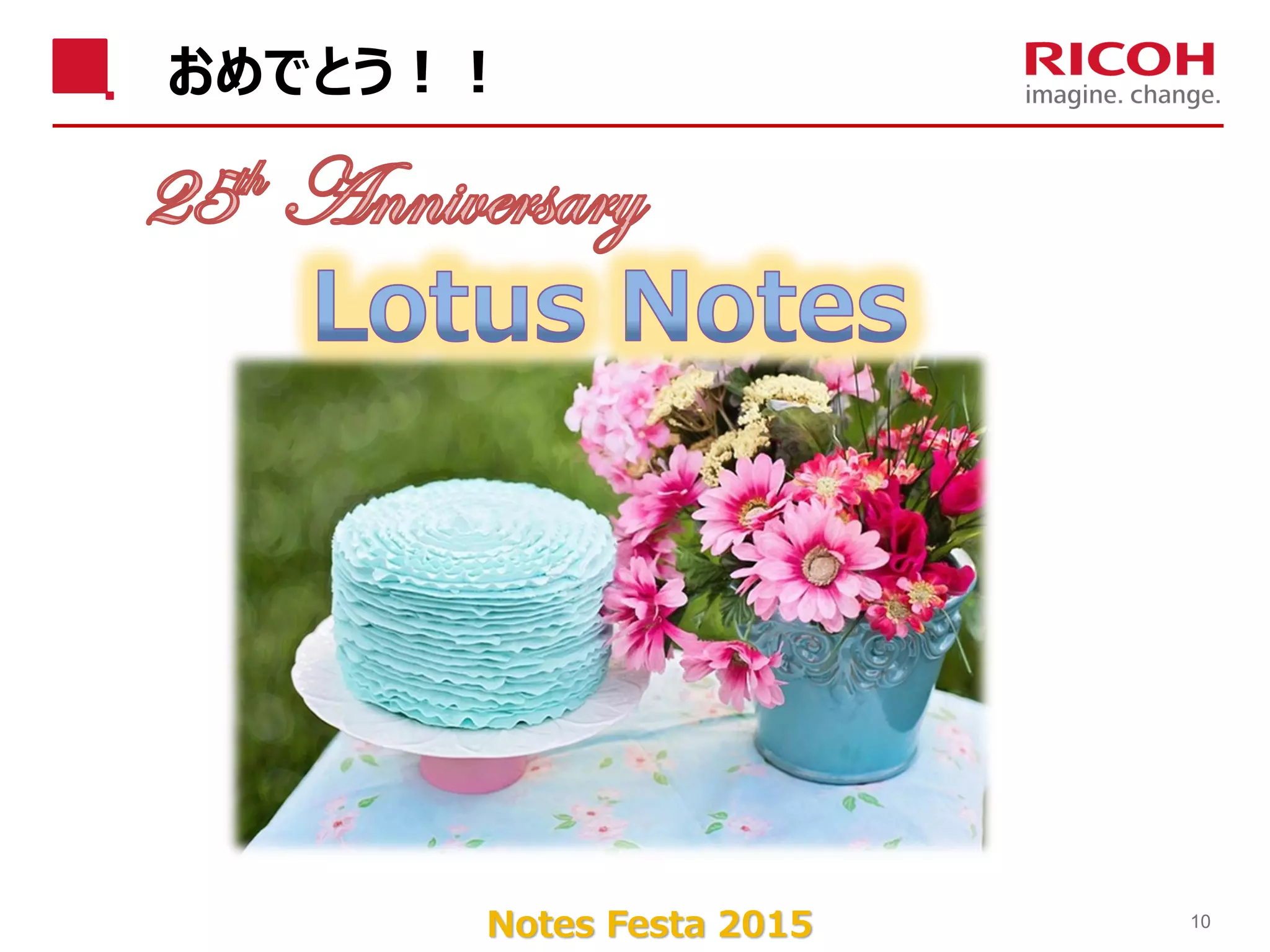 Notes Festa 2015
おめでとう！！
10
 