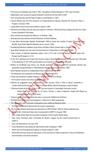 Notes for general ability syllabus ppsc nts css | PDF