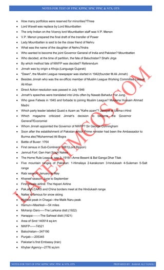 Notes for general ability syllabus ppsc nts css | PDF